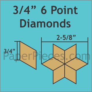 3/4 6 Point Diamonds Small Pack