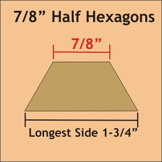 7/8 Half Hexagon Small Pack