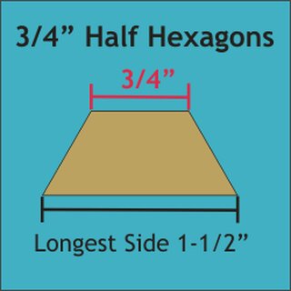 3/4 Half Hexagon