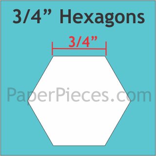 3/4 Hexagons Small Pack