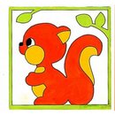 Stickpackung Eichh�rnchen