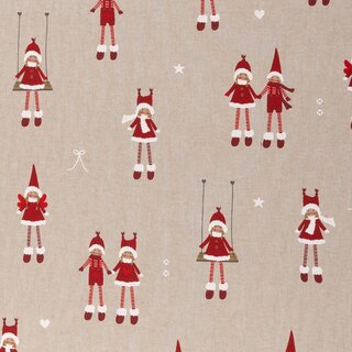 Christmas Gnomes Linen Look
