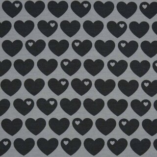 Herzen, Grau/schwarz