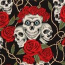 Design Totenk�pfe mit Rosen