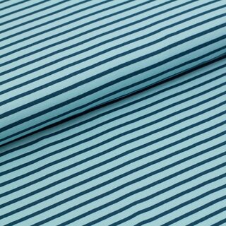 Biojersey Streifen, hell/dunkelblau