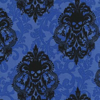 Design Goth Skulls blau